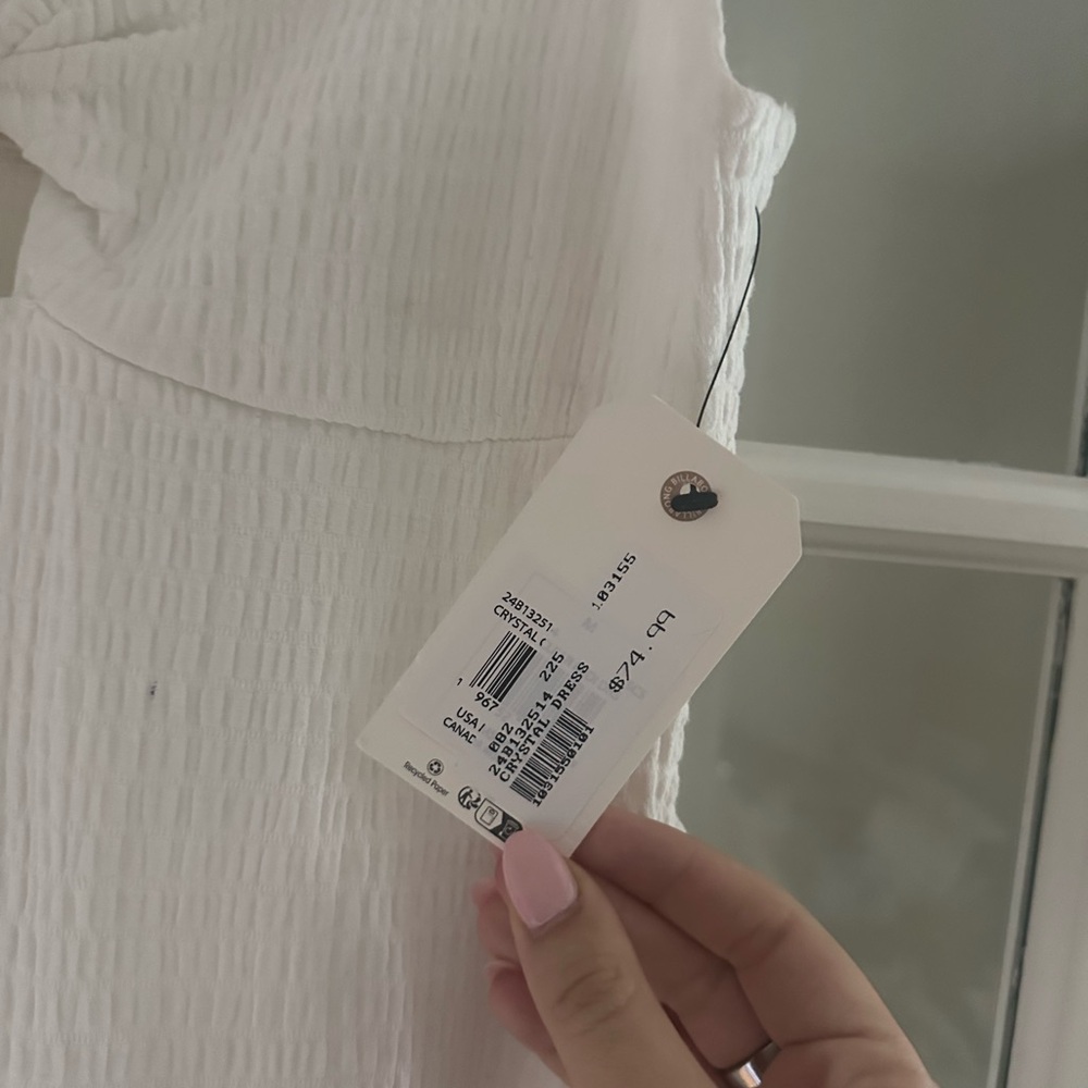 Billabong White Midi Slip Dress with Cutout - Picture 7 of 10